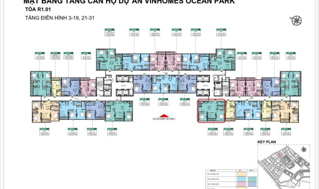 Bán căn hộ 2PN + 1 toà R1.01 The Zenpark - Vinhomes Ocean Park, 84.5m2, 700tr nhận nhà ở ngay