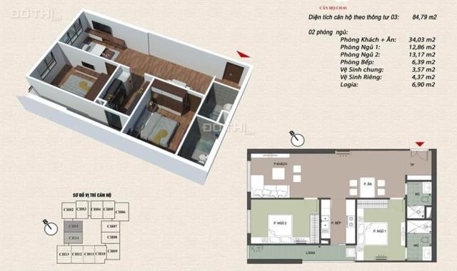 Chủ đầu tư mở bán đợt cuối chung cư Viễn Đông Star, nhận nhà ở ngay, 84m2 giá chỉ 2.6 tỷ