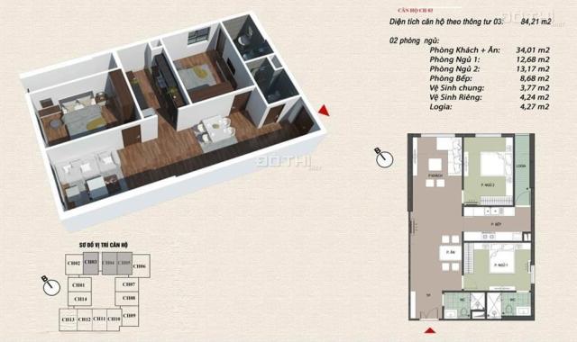 Chủ đầu tư mở bán đợt cuối chung cư Viễn Đông Star, nhận nhà ở ngay, 84m2 giá chỉ 2.6 tỷ