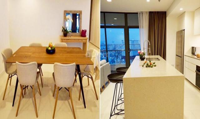 Cho thuê căn hộ City Garden tầng cao 3pn, 146m2 bàn giao đầy đủ nội thất