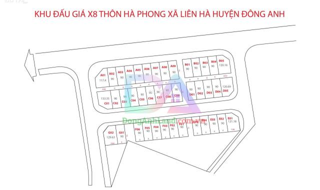 Bán đất đấu giá X8 Hà Phong Liên Hà Đông Anh view công viên