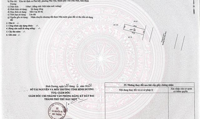 Bán nhà trệt lầu mặt tiền ngay cụm công nghiệp phường Phú Tân TDM DT 5x20m thổ cư 100% giá 4,8 tỷ