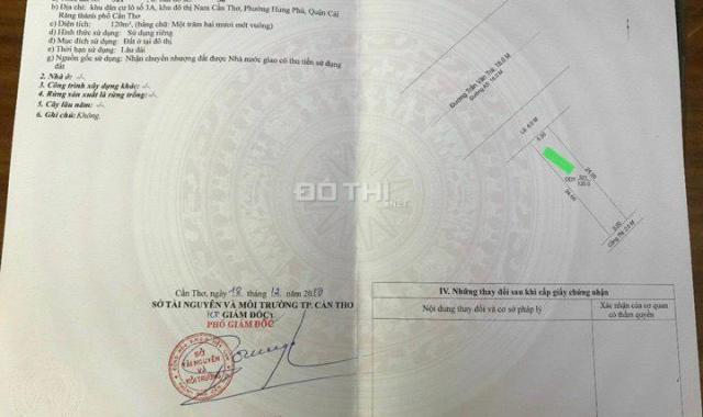 Bán đất tại dự án khu đô thị mới Hưng Phú - Cần Thơ, Cái Răng, Cần Thơ diện tích 240m2 giá 19 tỷ