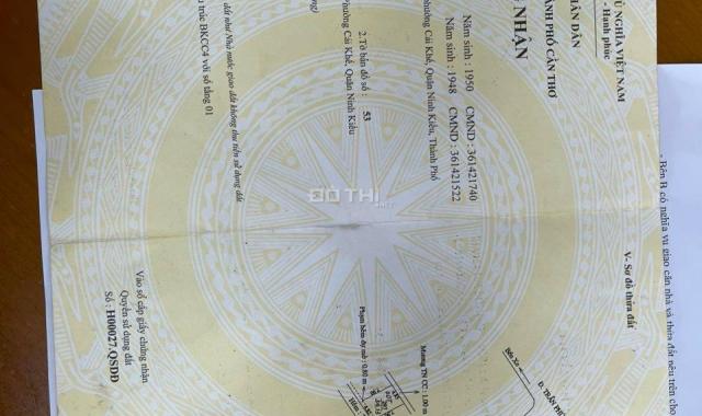Bán nhà hẻm 134 Trần Phú cách Trần Phú 100m . Phường Cái Khế