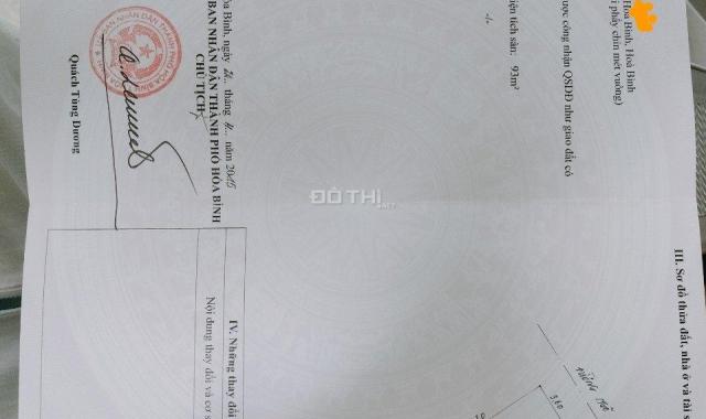 Cần bán nhà 3 tầng tại phường Đồng Tiến, Tp. Hòa Bình.