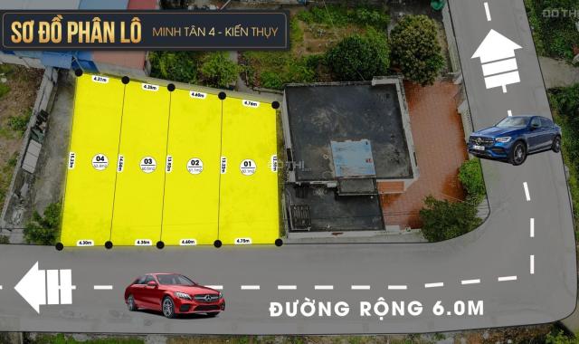 4 lô mặt đường trục chính Minh Tân, Kiến Thụy. Đường nhựa 10.5m giá cực êm