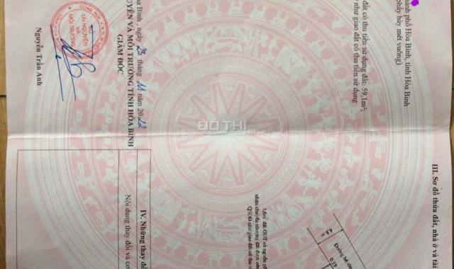 Cần bán nhà  ngõ 442, đường Cù Chính Lan., phường Đồng Tiến, Tp hòa bình.
