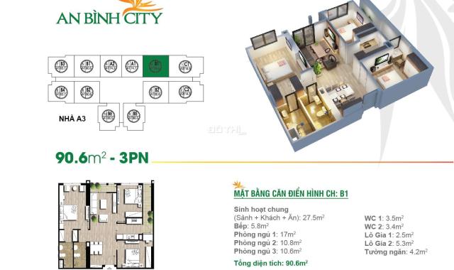 Chính chủ cần bán nhanh căn hộ chung cư An Bình City Đường Phạm Văn Đồng