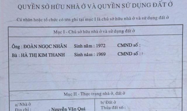 BÁN NHÀ NGUYỄN VĂN QUÁ, 4x15m, LỬNG ĐÚC, GẦN NHÀ HÀNG ĐÔNG PHƯƠNG