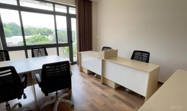 Cho thuê văn phòng, full nội thất, có trang bị phòng họp, khu vực tiếp khách, bàn ăn cho nhân viên