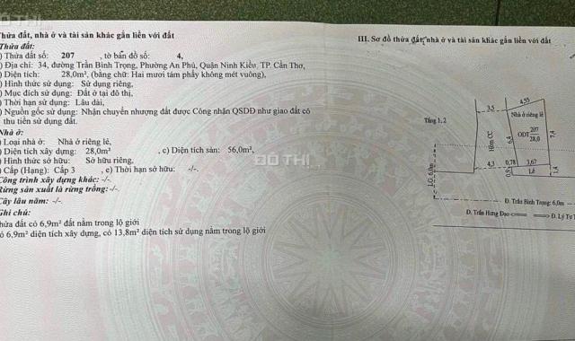 Bán nhà góc 2 mặt tiền đường Trần Bình Trọng, kế trường học. Giá 4,4 tỷ