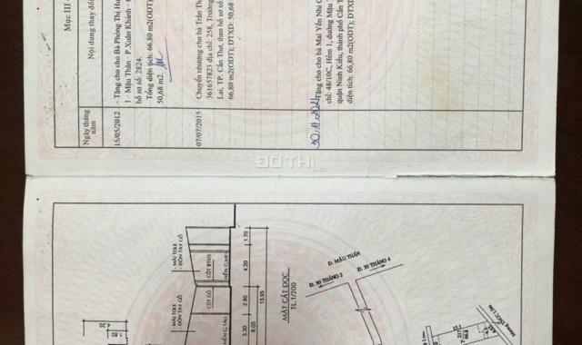 BÁN NHÀ HẺM 1 ĐƯỜNG MẬU THÂN, XUÂN KHÁNH  . DT 85m2 . Giá 1,49 tỷ