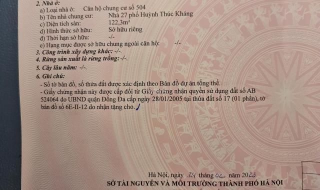 Chính chủ cần bán căn hộ  tòa 27 Huỳnh Thúc Kháng, Phường Láng Hạ, Đống Đa, Hà Nội