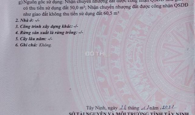 Bán đất tại Đường 785, Xã Tân Hưng, Tân Châu, Tây Ninh diện tích 110m2 giá 350 Triệu
