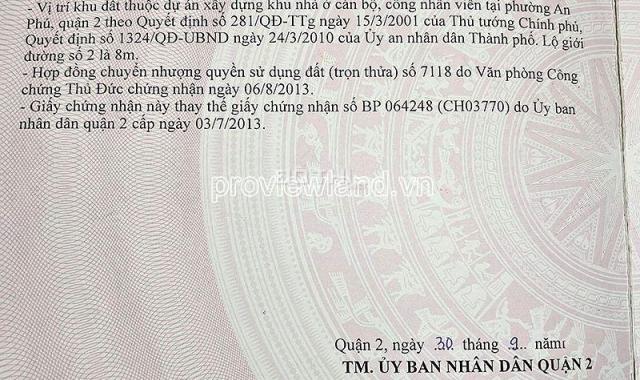 Bán Đất Quận 2, sau lưng The Sun Avenue, 161,7m2 đất, sổ hồng, view công viên