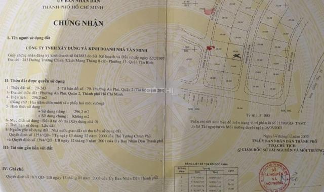 Bán đất biệt thự An Phú DA Văn Minh đường Mai Chí Thọ (Q.2) 270m2 LH. 0918 481 296