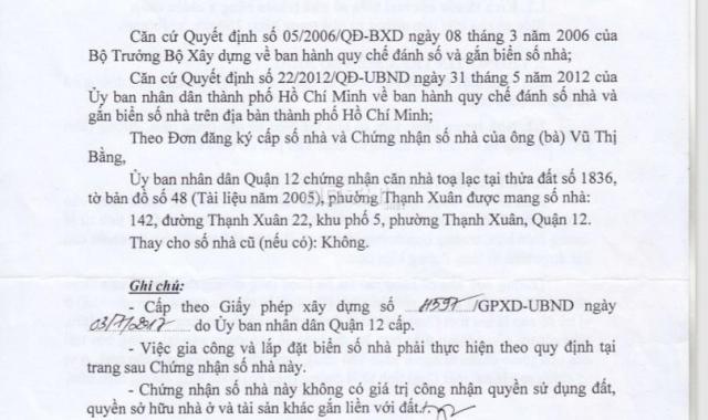 CẦN BÁN NHANH LÔ ĐẤT 2 MẶT TIỀN TRƯỚC SAU TẠI PHƯỜNG THẠNH XUÂN, QUẬN 12, TP. HỒ CHÍ MINH.
