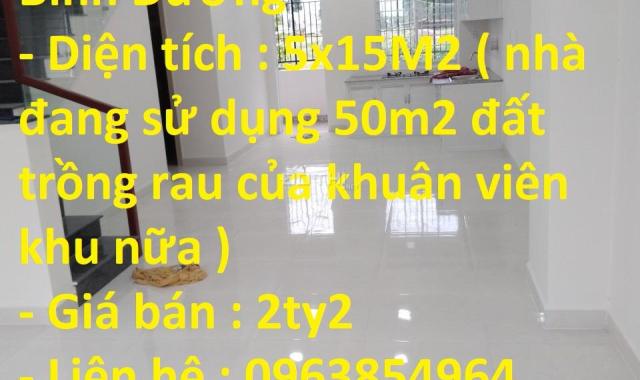 Bán nhà mặt phố tại Phường Thới Hòa, Bến Cát, Bình Dương diện tích 75m2