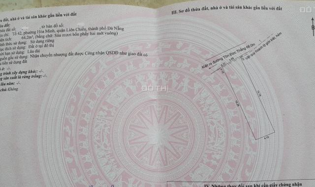 Bán đất 2 mặt kiệt Ô TÔ Kiệt K382 đường Tô Hiệu - Liên Chiểu - Đà Nẵng