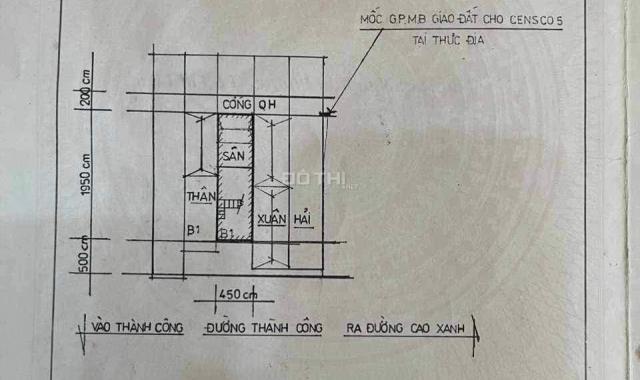 BÁN NHÀ MẶT ĐƯỜNG THÀNH CÔNG,P.CAO XANH. DT:88M2,MT:4.5M !!!