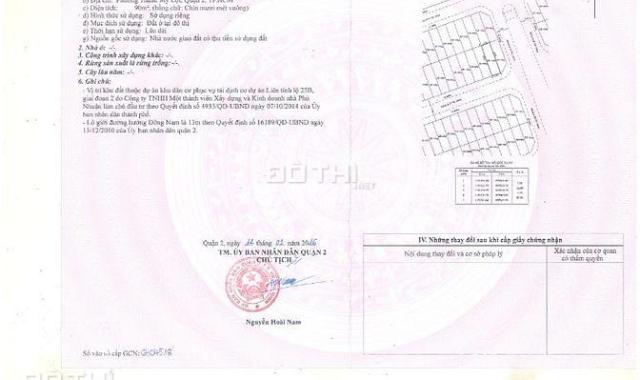 Bán đất Thạnh Mỹ Lợi DA Cty Phú Nhuận 4 gần khu hành Chính Q.2 (90m2)12.6 tỷ Lh. 0909 972 783