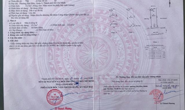 Bán nhà đường nguyễn duy trinh 980A gần chợ phú Hữu Q.9 (54m2) 5.4 tỷ  tel. 0918 481 296
