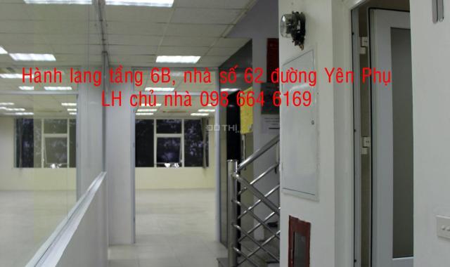 105m2 văn phòng cho thuê tại nhà VP 8 tầng số 62 đường đôi Yên Phụ. Lh chủ nhà 0986 646 169