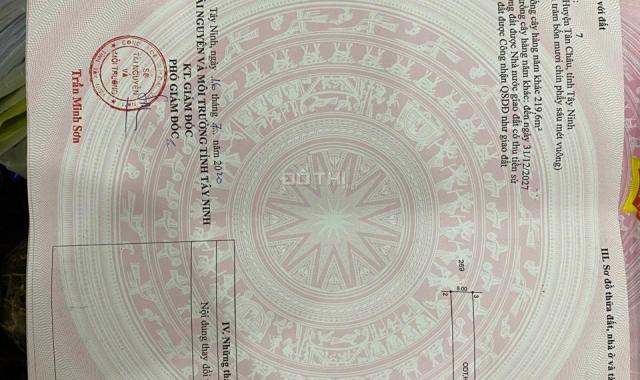 Bán đất MT Đường Nguyễn Minh Châu, Xã Tân Châu, Tân Châu, Tây Ninh diện tích 250m2 giá 4.2 Triệu