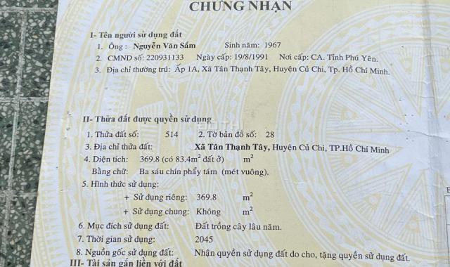 Bán đất mặt tiền full thổ cư tỉnh lộ 15 xã Tân Thạnh Tây(Cách ngã tư Tân Quy 700m)