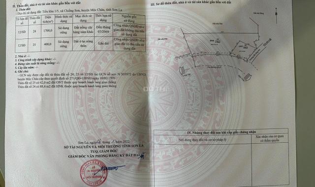 BÁN LÔ ĐẤT RỘNG ĐẸP TẠI TIỂU KHU 1/5 CHIỀNG SƠN, MỘC CHÂU,  SƠN LA - GIÁ RẺ BẤT NGỜ