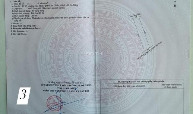 Bán đất kiệt Ô TÔ Nguyễn Chánh, Hòa Minh, Liên Chiểu, TP Đà Nẵng