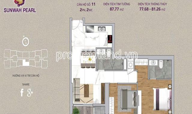 Bán một số căn hộ Sunwah Pear, tháp Golden House, Giá CĐT, TT chia 4 đợt
