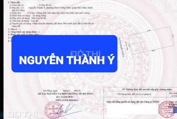🔴💥TÔI CẦN BÁN LÔ ĐẤT ĐƯỜNG NGUYỄN THÀNH Ý