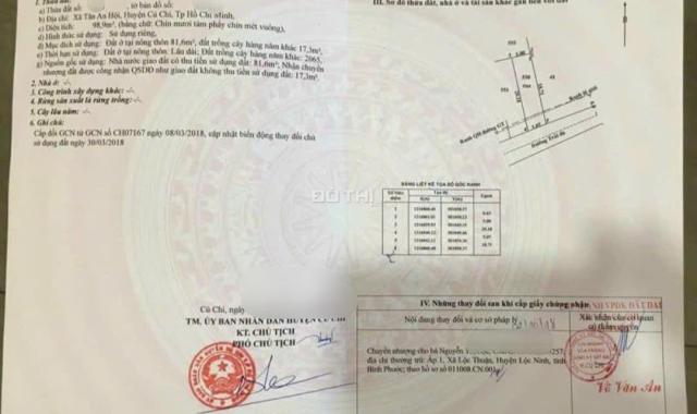 Bán nhà cấp 4,Tân An Hội, Củ Chi, 98,9m2 giá 650tr 2pn,1wc.