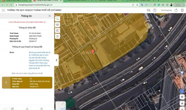 Bán đất mặt tiền Nguyễn Hữu Cảnh, Q. Bình Thạnh 235,3m2 full thổ cư, đất ODT lâu dài LH 0936122125