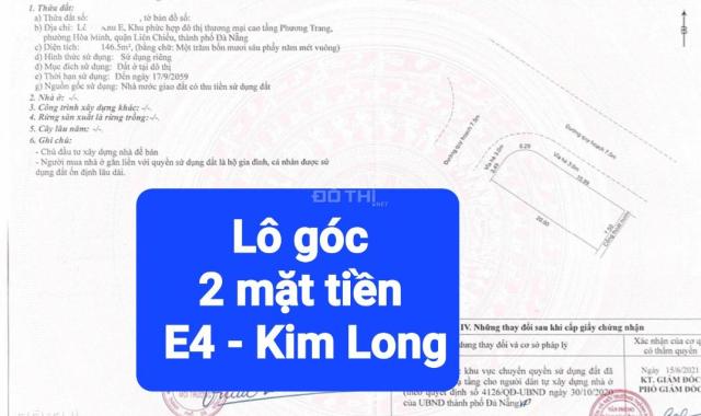 🔴💥ĐẤT LÔ GỐC 2MT KHU E4 KIM LONG - GIÁ ĐÀU TƯ