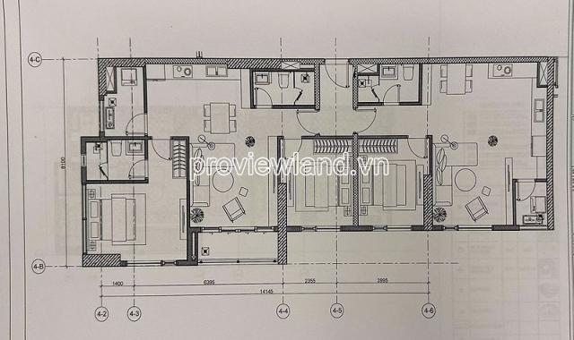 Cho thuê căn hộ Diamond Island tháp Bora double key, gồm 2 căn hộ kết hợp 3 phòng ngủ