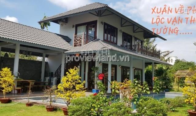 Bán biệt thự dân dã, như Resort, 19x38m, view sông, hồ bơi + sân vườn rộng