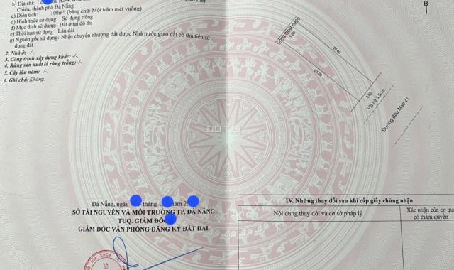 Bán đất đường Bàu Mạc 21 - Liên Chiểu - Đà Nẵng