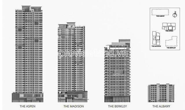 Căn hộ bán tại Gateway Thảo Điền tầng cao thuộc block Aspen có diện tích 143m2