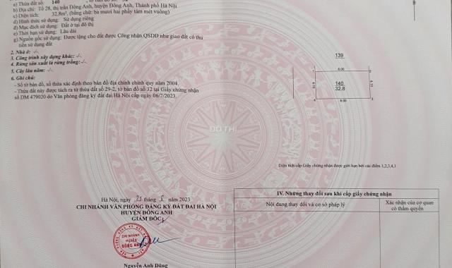 Bán nhà 4 tầng mới xây tổ 28 thị trấn Đông Anh giá chỉ hơn hai tỷ