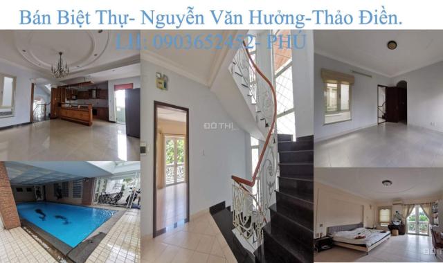 Bán biệt thự khu compound Nguyễn Văn Hưởng, Thảo Điền. Diện tích 207m2. Giá 55 tỷ. Lh 0903652452