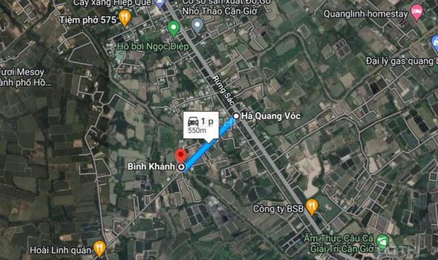 Đất mặt tiền đường Hà Quang Vóc, xã Bình Khánh Cần Giờ. Hơn 2 triệu/m2