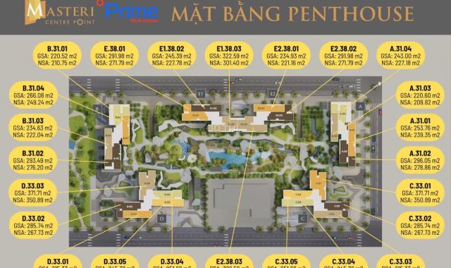 PENTHOUSE MASTERI CENTRE POINT TẦM VIEW VÔ CỰC VĨNH VIỄN. MỞ BÁN ĐỢT ĐẦU TIÊN Số lượng chỉ 24 căn