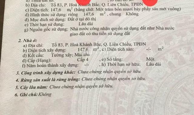 Bán nhà gác lửng mặt tiền đường Đồng Kè - Liên Chiểu - Đà Nẵng