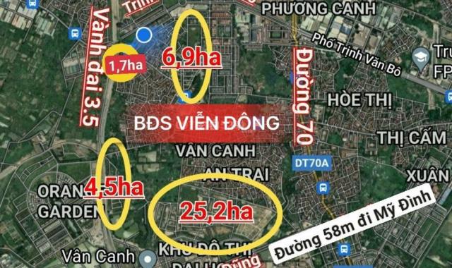 Bán ngay lô đất dv Vân Canh, siêu phẩm hướng Tây Bắc, mt rộng, gần vườn hoa, kết nối trục Tây TL