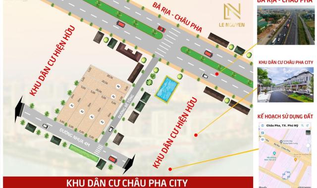 Bán đất tại Đường Châu Pha, Xã Châu Pha, Phú Mỹ, Bà Rịa Vũng Tàu diện tích 100m2 giá 800000000 Triệ