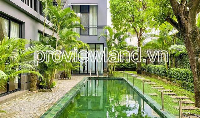 Cho thuê biệt thự Thảo Điền có diện tích 400m2 đất, 2 tầng, 4PN - 4WC, sân vườn + hồ bơi