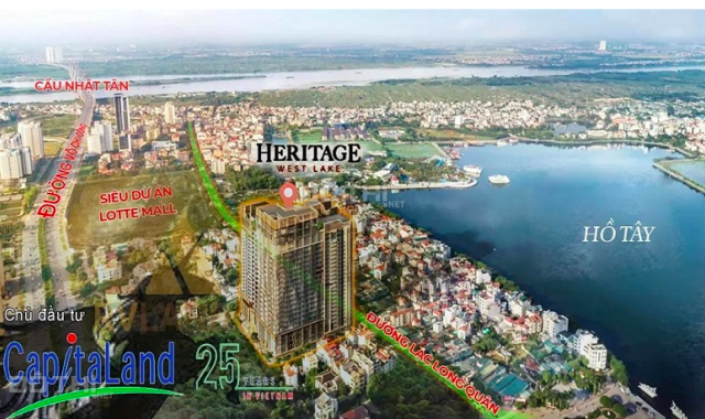 Bán căn 2PN dự án Soho Heritage Westlake giá 5,1 tỷ tầng cao view Lotte