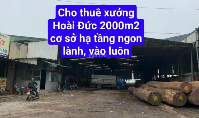 Cho thuê kho xưởng mặt tiền đường tại xã An Thượng, huyện Hoài Đức, Hà Nội diện tích 2000 mét vuông